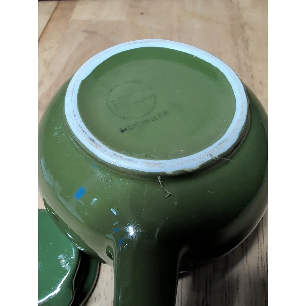 Hall‎ Small Single Serve Dark Green Teapot with Lid Made in USA 3.5